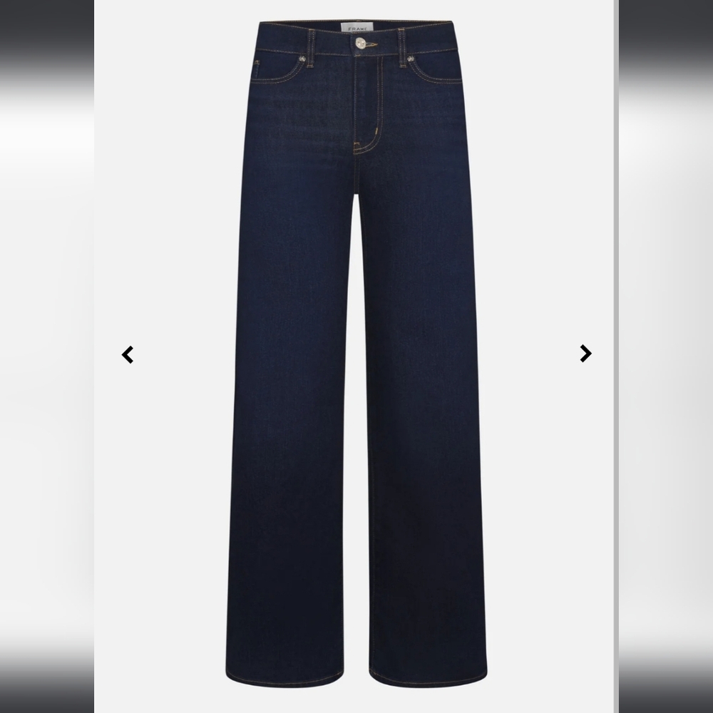 Frame Le Slim Palazzo Denim Dark Blue Flare Jeans (Australian Wash)
